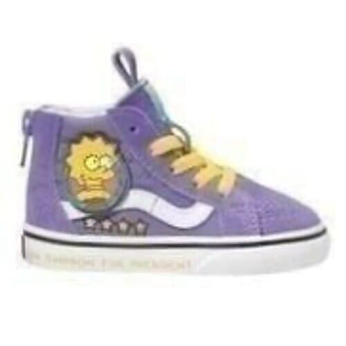 Vans Sneaker Sk8-Hi X Simpsons Lisa 4 Prez Toddler Size 4.5t Zip Hi Top New